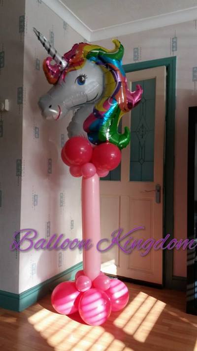 rainbow unicorn balloon sculpture 